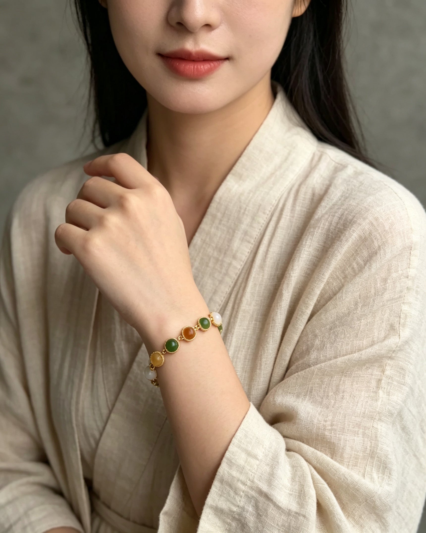 Multi‑Color  Beads Chain Bracelet