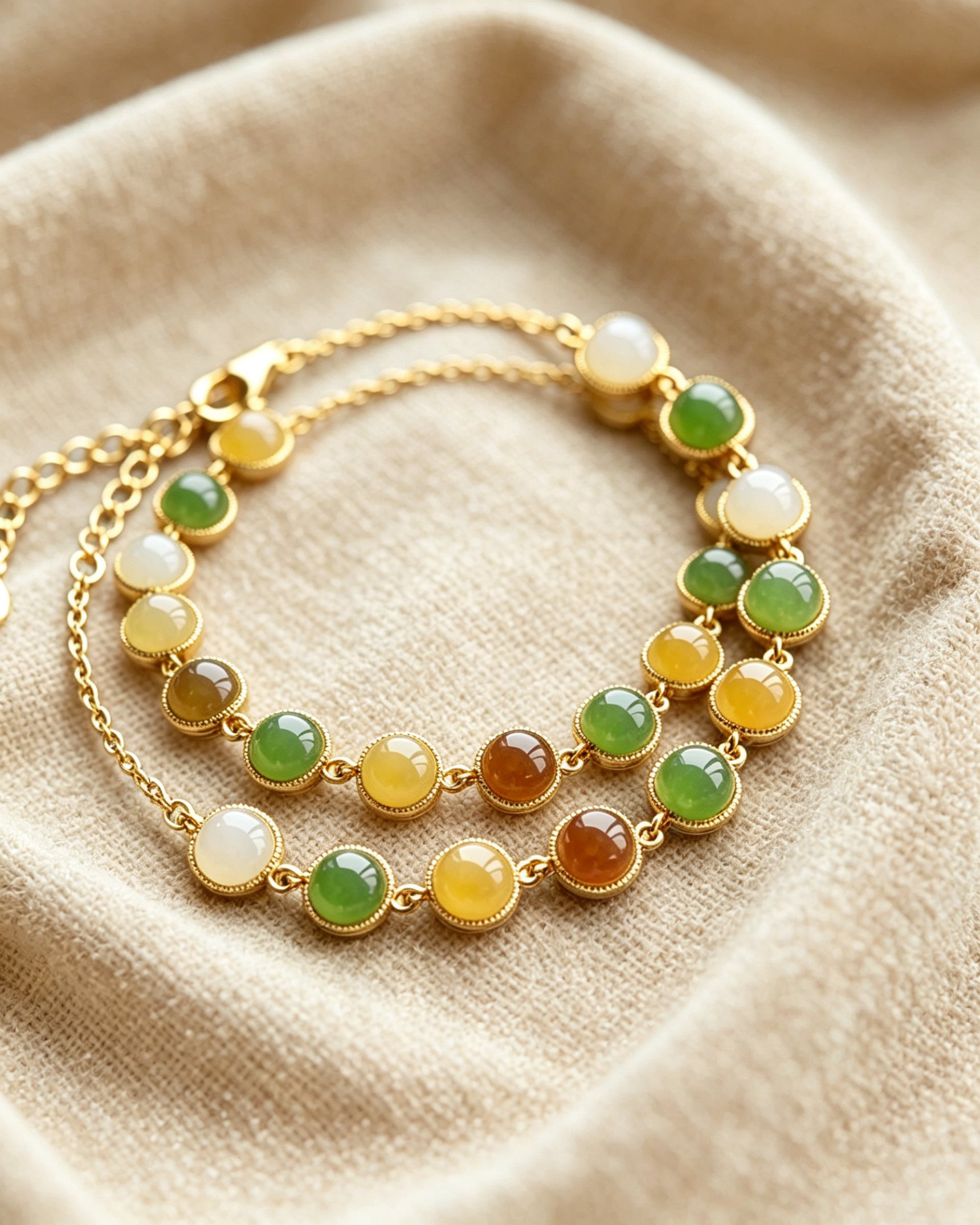 Multi‑Color  Beads Chain Bracelet