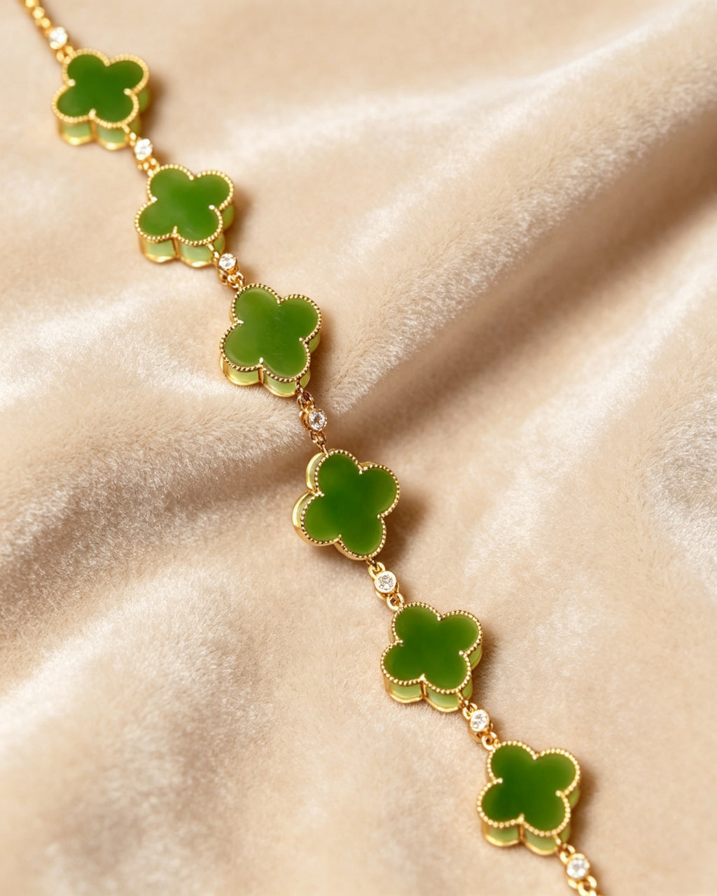 Four-Leaf Clover Chain Bracelet