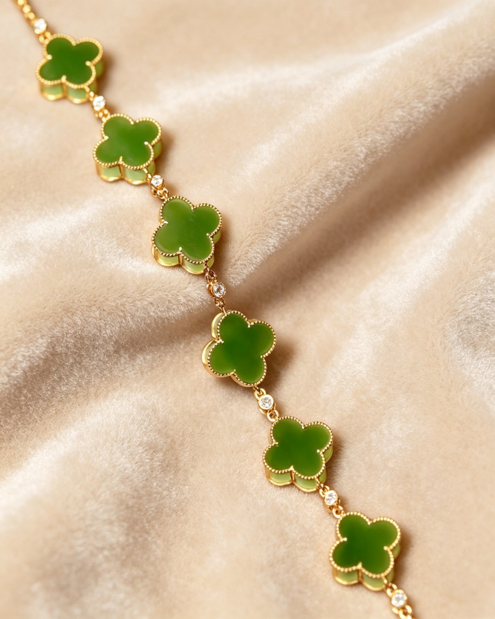 Four-Leaf Clover Chain Bracelet