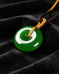 Jasper Peace Lock – Deep Green Circle