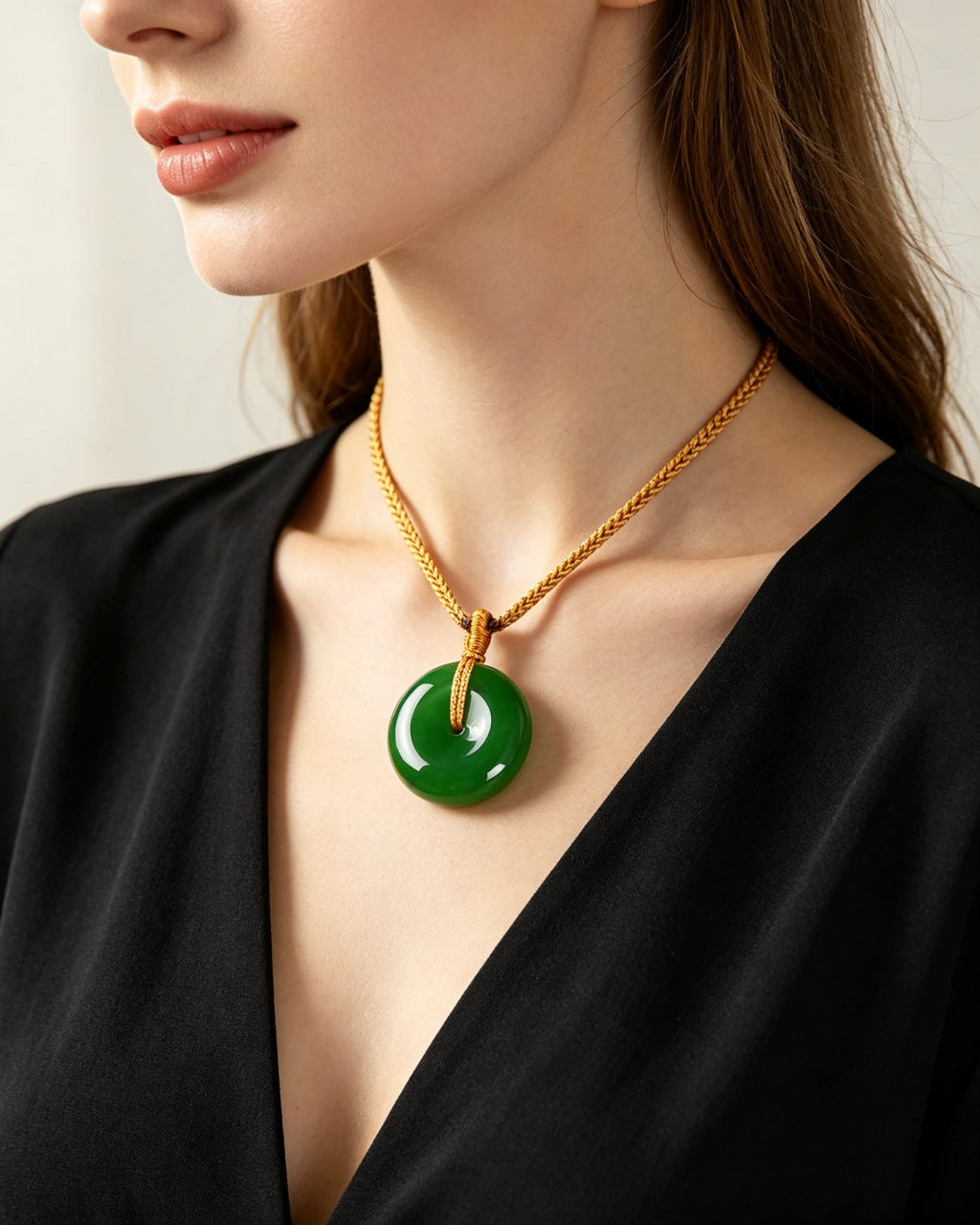 Jasper Peace Lock – Deep Green Circle