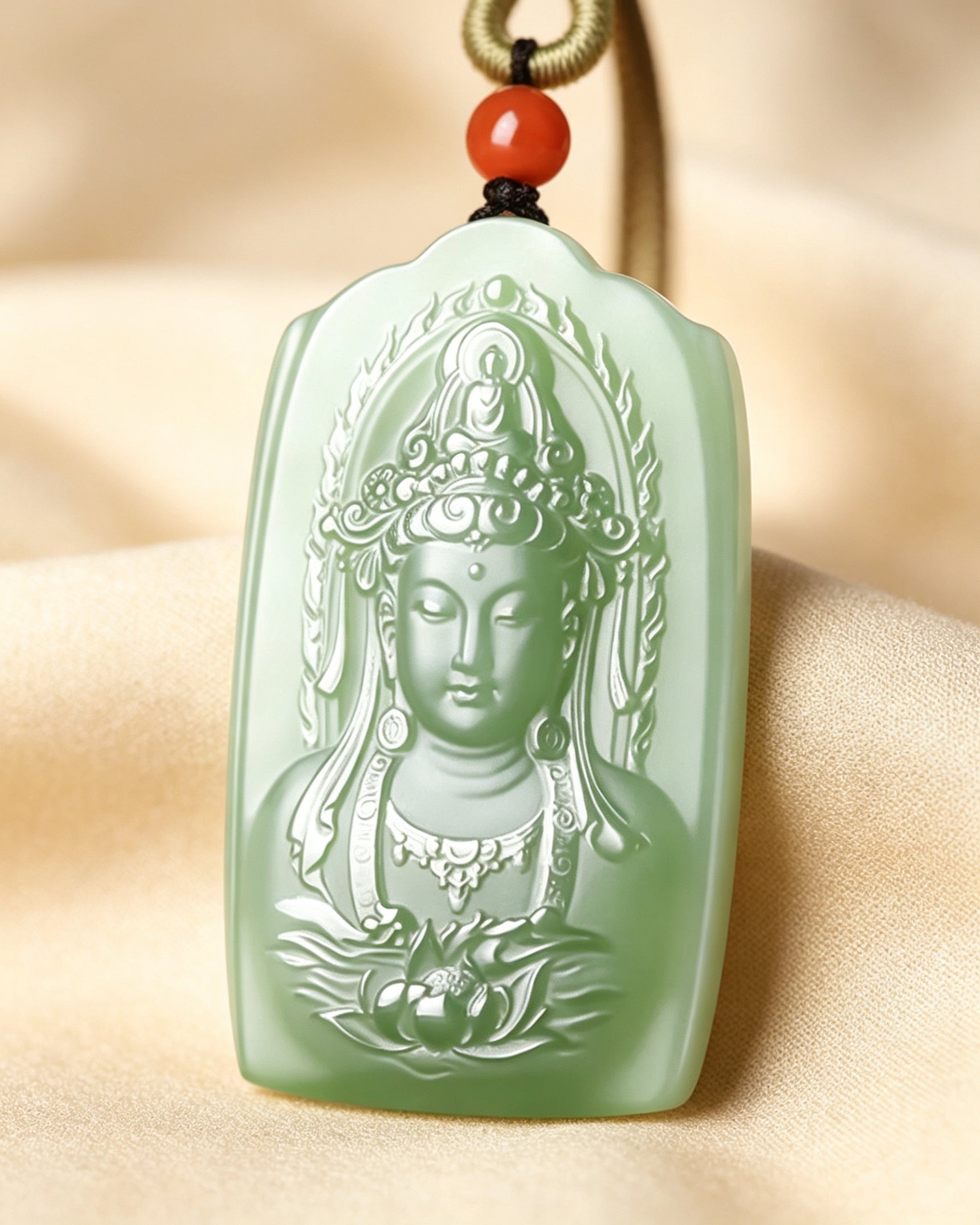 Aqua Guanyin Plaque – Flowing Compassion