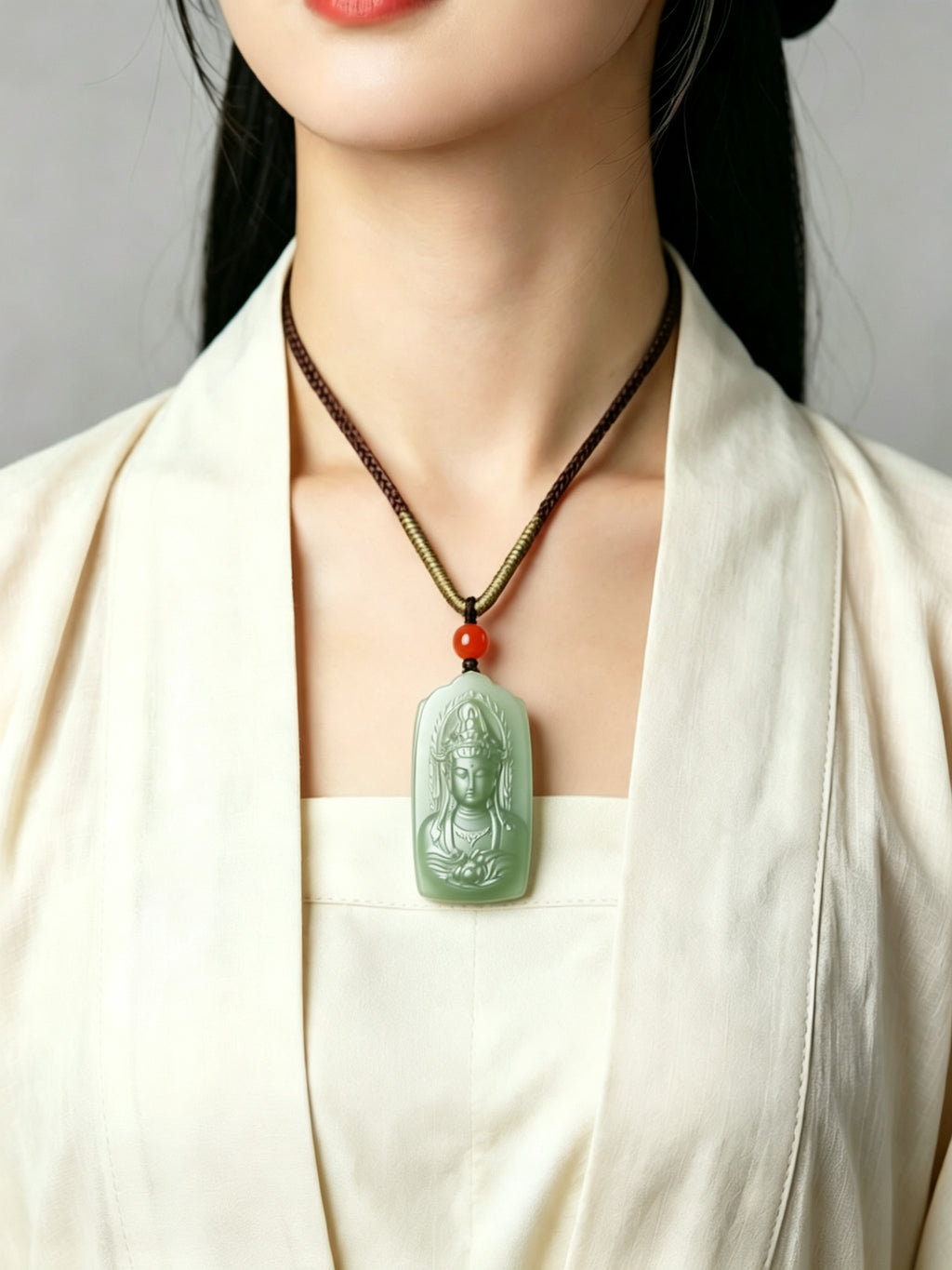Aqua Guanyin Plaque – Flowing Compassion