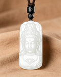 White Guanyin Pendant – Lotus Throne