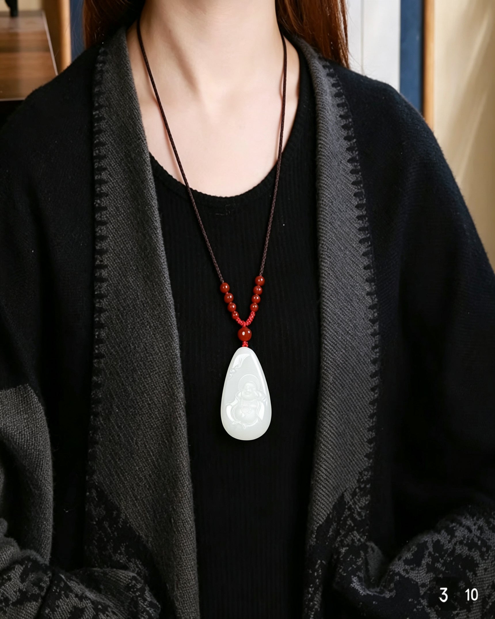 Water‑Drop Buddha Pendant