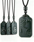 Black-Green Zodiac Plaque – Peace & Ruyi