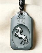 Black-Green Zodiac Plaque – Peace & Ruyi