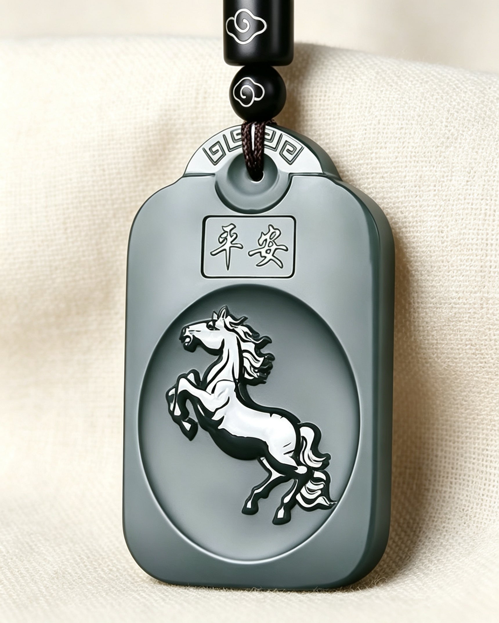 Black-Green Zodiac Plaque – Peace & Ruyi