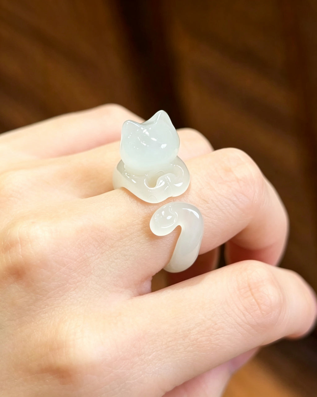 Pouncing Cat Ring – Jade Companion