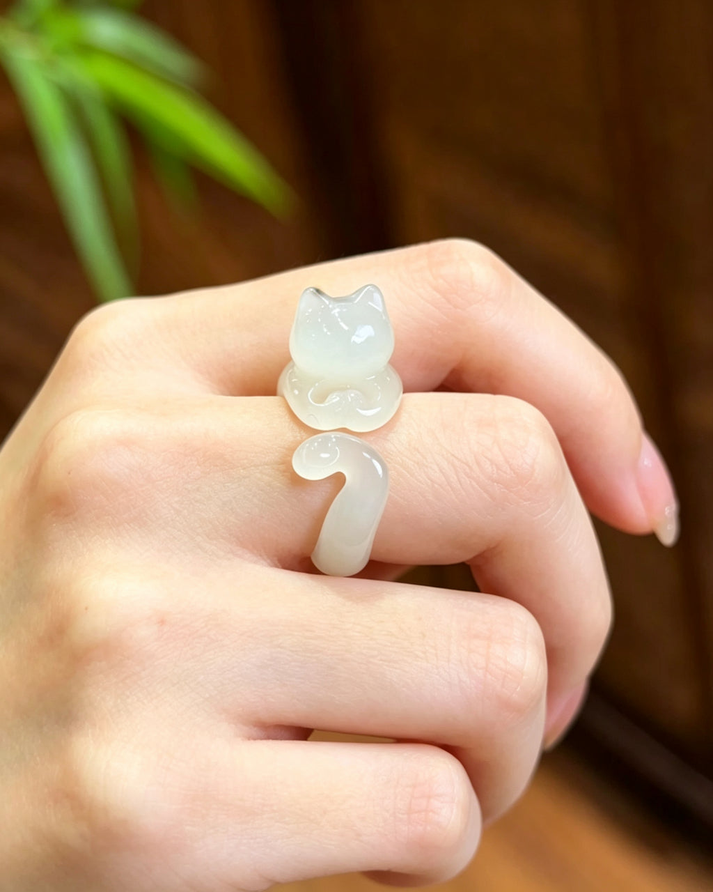 Pouncing Cat Ring – Jade Companion