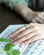 Qingshui Hetian Jade Ring – Aqua Stillness