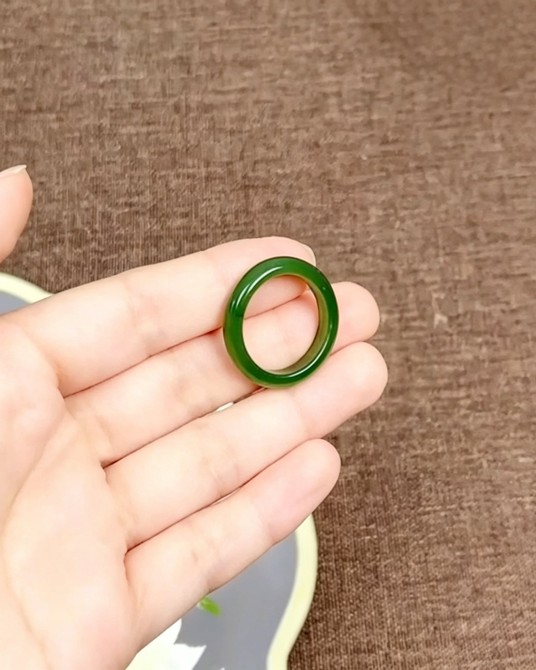Jasper Hetian Jade Ring – Forest Calm
