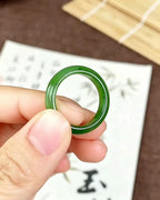 Jasper Hetian Jade Ring – Forest Calm