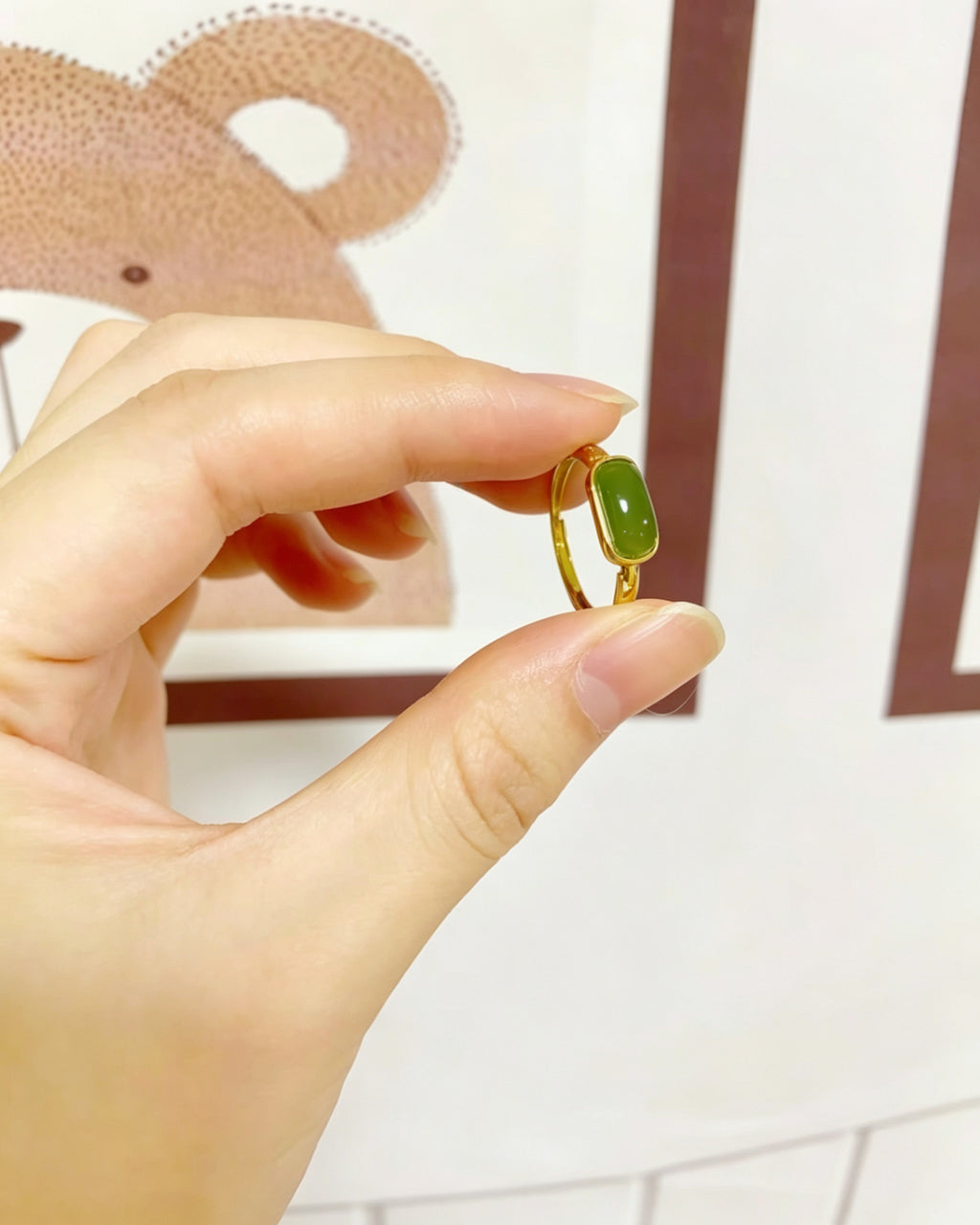 Jasper &amp; Gold Ring – Green Vitality
