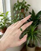 Jasper &amp; Gold Ring – Green Vitality