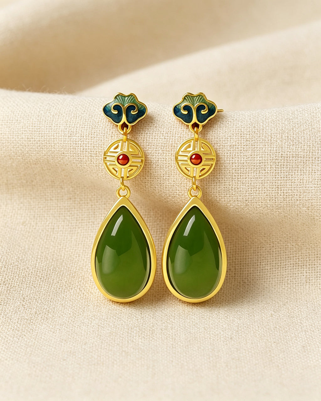 Palace Rain Dew Drops – Jasper Earrings