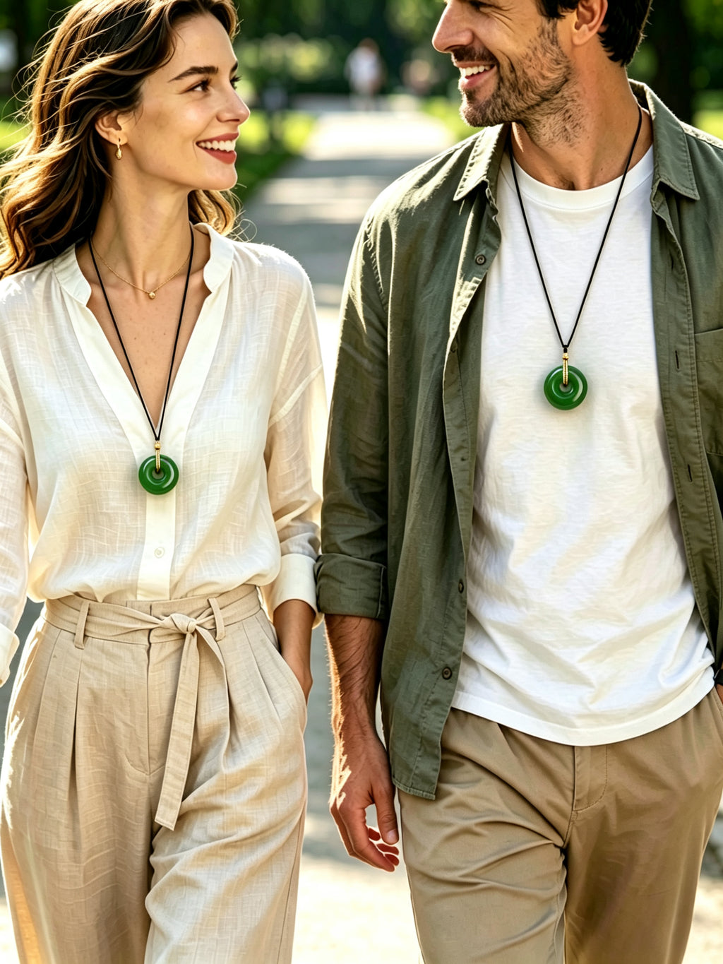 Jasper Peace Lock – Deep Green Circle