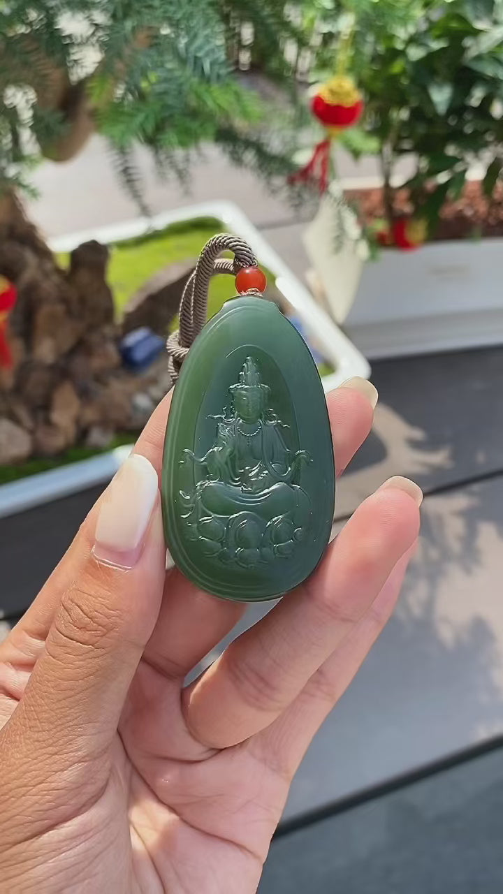 Seated Guanyin – Lotus & Compassion (Jasper)